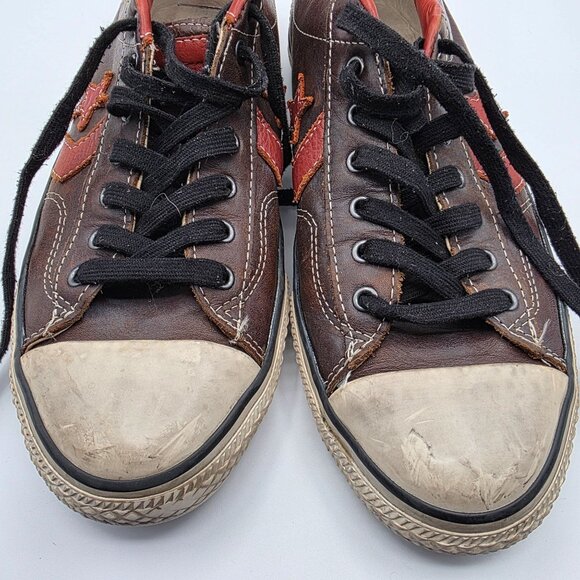Converse x John Varvatos Star Player Mens Size 9.5 Brown Leather Shoes 132835C - Picture 10 of 15